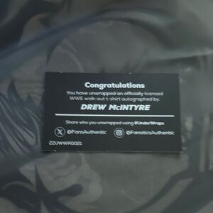Authentic WWE Walk-Out T-Shirt Autographed by Drew McIntyre